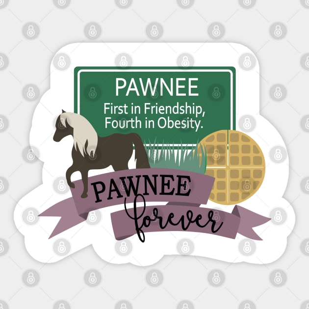 Pawnee Sticker by mariansar